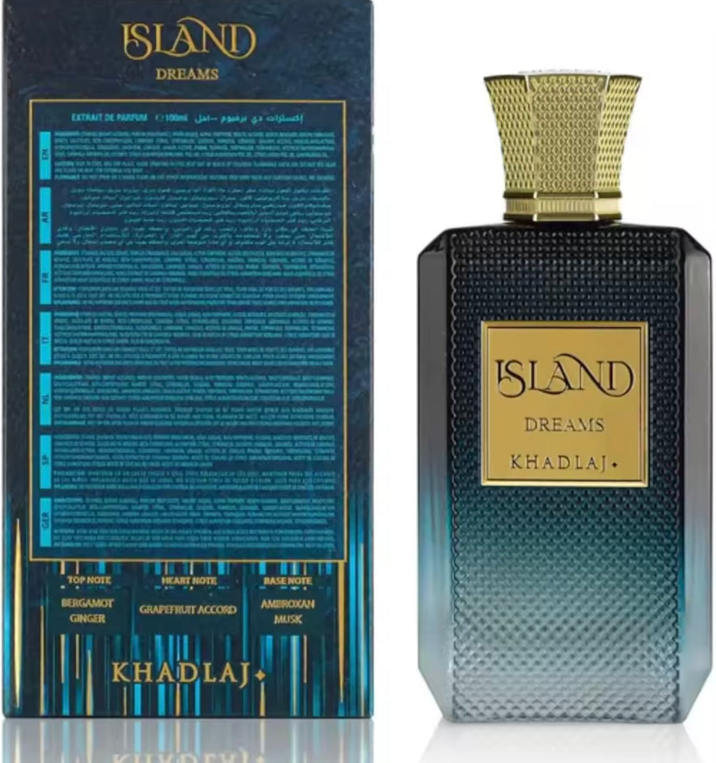 Khadlaj Island Dreams  Extrait de Parfum 3.4 Onzas